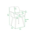 thumbnail image 3 of Lloyss Fabric Upholstered Home Office Task Chair with Open Back Desk Chair with Arms for Small Spaces Home Office Living Room Bedroom, 3 of 9