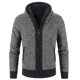 thumbnail image 3 of ZHAOCHENG Suéter de punto con capucha y forro polar grueso de invierno para hombre - Entrega rápida_SZX M Gris oscuro, 3 of 5