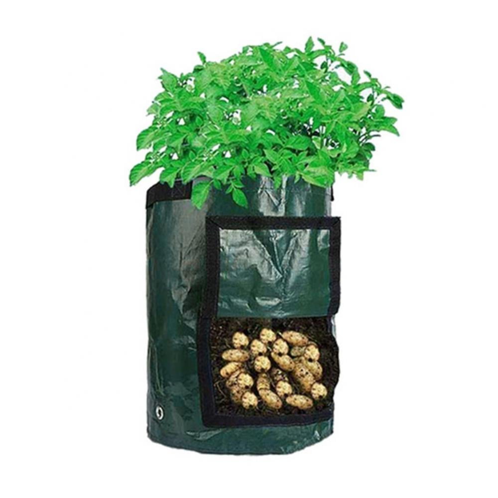 GardenTool Potato Grow Bag PE Vegetable Grow Bags with Handle Thickened  Growing Bag Vegetable Onion Plant Bag Outdoor Garden Pot