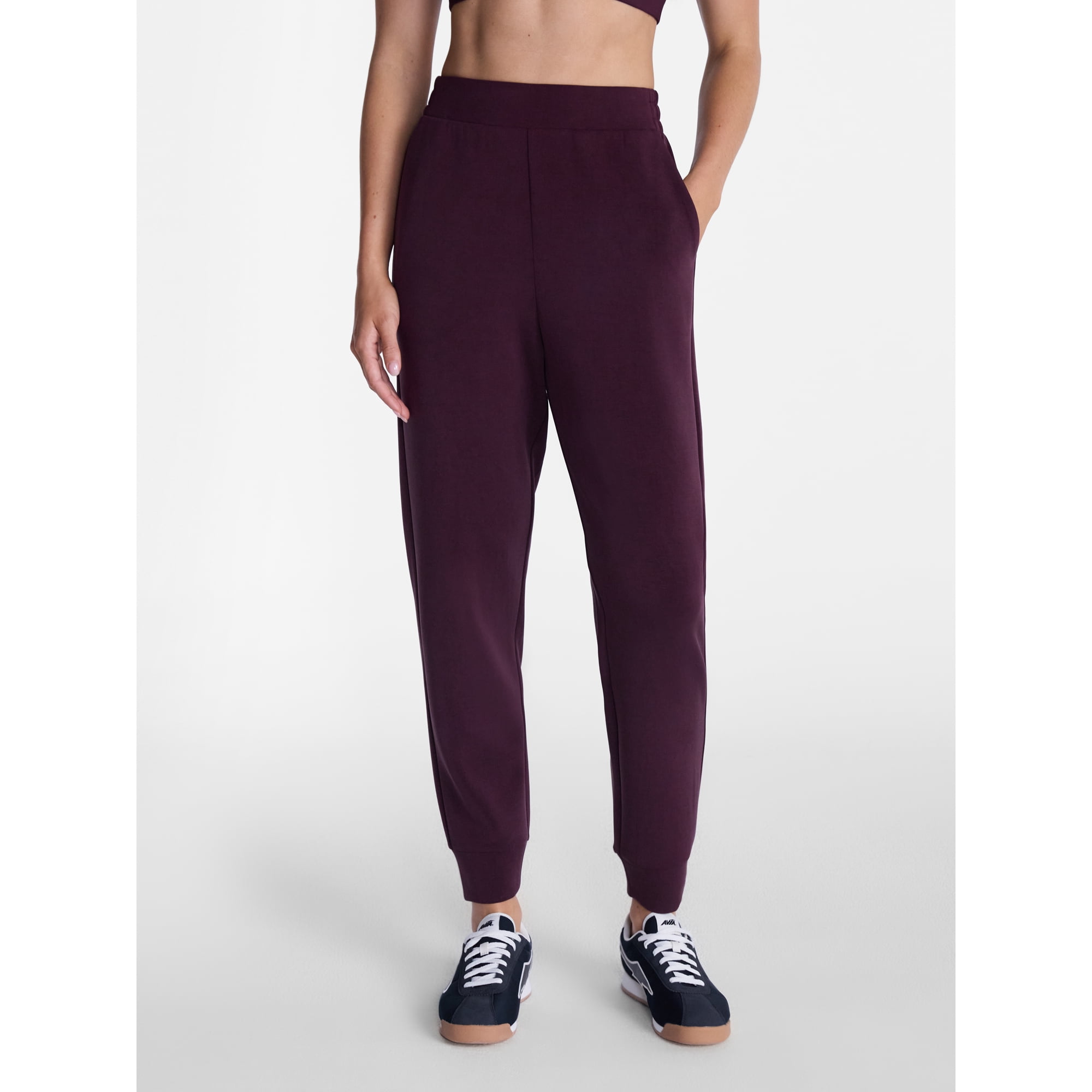 Avia Women's and Women's Plus ScubaKnit Joggers, Full Length, Size XS-4X