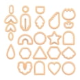 thumbnail image 1 of Kit de 24 cortadores para aretes de arcilla polimérica. D-naranja 24 piezas, 1 of 5
