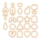 thumbnail image 1 of 24 cortadores para pendientes de arcilla polimérica, accesorios para hacer pendientes geométricos. D-naranja 24 piezas, 1 of 5