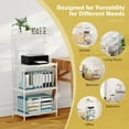 thumbnail image 5 of 4-Tier Kitchen Storage Cart with Microwave Stand, White Metal Bakers Rack for Oven and Utensils, 5 of 6