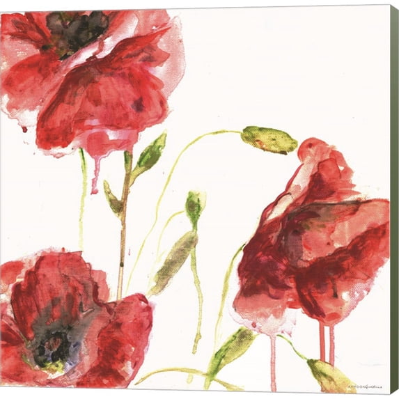 Great Art Now Poppies by Kamdon Kreations, Canvas Wall Art, 24W x 24H
