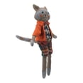 thumbnail image 2 of Northlight 17" Brown and Orange Sitting Boy Herringbone Design Fox Plush, 2 of 3