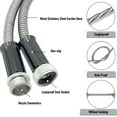 thumbnail image 5 of 100 FT Garden Hose ,304 Stainless Steel Heavy Duty Water Hose with 7 Function Nozzles No-Kink Rust Proof for Yard Outdoor, 5 of 6