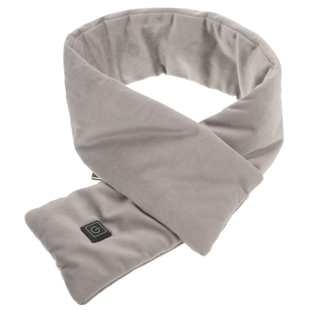 UPGRATOR Electric Heated Scarf Grey USB Rechargeable Neck Heating Pad for Warm Comfortable Winters Use