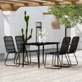 thumbnail image 1 of vidaXL 5 Piece Garden Dining Set Black, 1 of 4