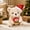 B3, variant on Christmas Sweater Bear Stuffed Animal, 7" Plush Teddy Bear with Santa Hat, Soft Knit Polyester Christmas Gift Toy, Holiday Home Decor