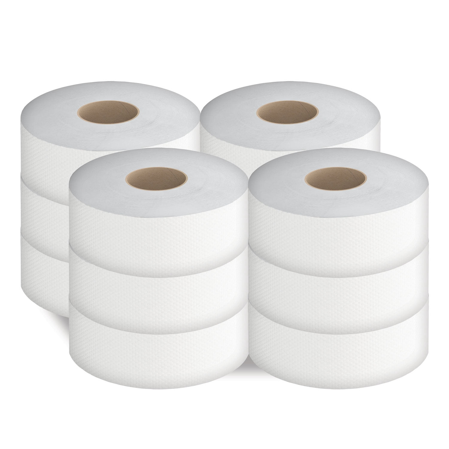 Select Jumbo Bath Tissue, Septic Safe, 2-Ply, White, 3.3" x 750 ft, 12/Carton | Bundle of 2 Cartons