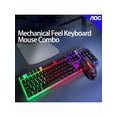 thumbnail image 1 of Keyboard And Mouse Set KM100 Mechanical Feel Keyboard   Gaming Mouse With Precise Tracking Colorful Backlight System For Immersive Gaming Splash-Proof And Durable Design Black,Black, 1 of 9