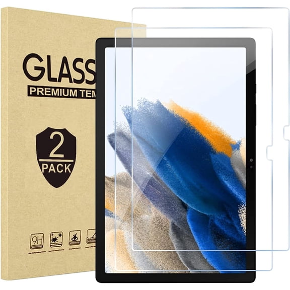 [2 Pack Samsung Galaxy Tab A8 Screen Protector 10.5 Inch (Model SM-X200/X205/X207), Tempered Glass Film Guard for Tab A8 2022 Release, Anti-Scratch/Bubble Free Compatible S Pen