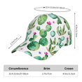 thumbnail image 2 of Balery Cactus Plants1 Gorra de béisbol de tamaño ajustable para correr, entrenar y actividades al aire libre. Gorra de papá para todas las estaciones., 2 of 6