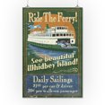 thumbnail image 2 of Whidbey Island, Washington, Ferry Vintage Sign (16x24 Giclee Gallery Art Print, Vivid Textured Wall Decor), 2 of 3