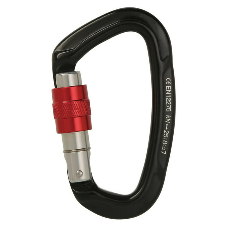 30KN Heavy Duty Screwgate Locking Carabiner D-Ring Clip Hook for Climbing  Caving - Helia Beer Co