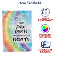 thumbnail image 5 of America Forever Pet Memorial House Flag - Paw Prints On My Heart, Lost Pet Cat Dog Bereavement Remembrance - Double Sided Seasonal Yard Outdoor Decorative Flag - 28" x 40", 5 of 7