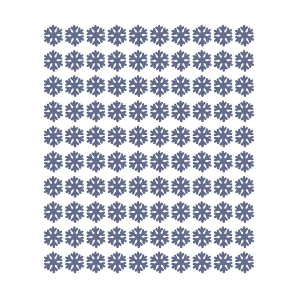 100 copos de nieve navideños de madera, adornos para regalos, suministros decorativos Azul