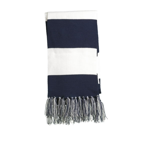Sport-Tek Spectator Scarf. Sta02 , STA02 , True Navy/ White , One Size