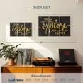 thumbnail image 3 of Elephant Stock Adventure Awaits Gold Wall Art - Horizontal Multi Panel Canvas - Living Room Wall Decor - Inspirational And Typography Multi Panel - Gray And Yellow Decor By Kimberly Allen - 23" x 14", 3 of 4