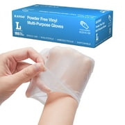 Disposable Vinyl Gloves, 2000 pk Powder Free Latex Free, 3 Mil,Idea for Home, Cleaning and Food, Clear,KAYGO KG310