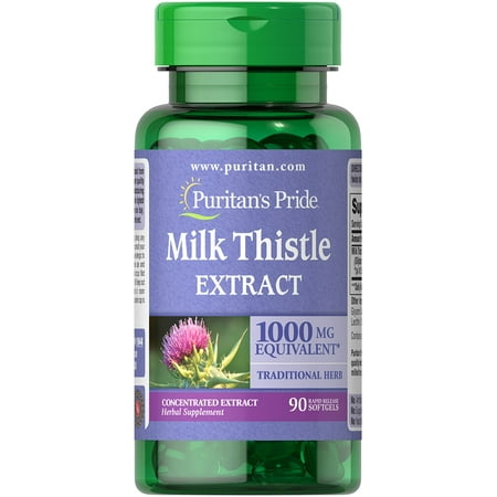 Puritan's Pride Milk Thistle Herbal Supplements, 90 Count