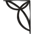 thumbnail image 4 of Ekena Millwork 2"W x 10"D x 12"H Versailles Wrought Iron Bracket, (Triple center brace), Antiqued Silver, 4 of 7