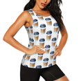 thumbnail image 2 of Fotbe Coffee To Go Pattern Womens Loose Fit Casual Flowy Slim-Fit Tank Tops Athletic Round Neck Trendy Sleeveless Summer Tops for Gym and Yoga-Large, 2 of 7