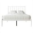thumbnail image 3 of Castle Place Contemporary Twin Size Metal Platform Bed, White, 3 of 7