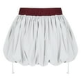 thumbnail image 6 of Kaemgyyd Skirts for Women High Waist Drawstring A-Line Bubble Skirt Color Block Short Skirts for Party Trendy Streetwear, 6 of 6
