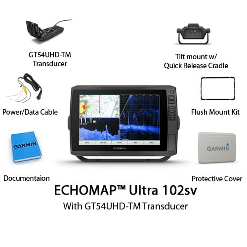 GARMIN ECHOMAP Ultra 102sv con trasduttore GT54UHD-TM combinato 010-02111-01