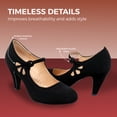 thumbnail image 5 of Chase & Chloe Mary Jane Shoes Women Oxford Pumps - Cute Low Kitten High Heels - Retro Vintage Shoes for Women 1950s Mary Janes Round Toe Shoe with Ankle Strap - Women Dress Shoes, 5 of 5