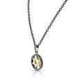 thumbnail image 2 of Stainless Steel Black Yellow Gold-Tone Jewish Star of David Men's Pendant Necklace, 24", 2 of 5