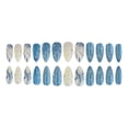 thumbnail image 2 of ONLYEOR Medium Long Press On Nails, Ocean Style Colorful Design, Reusable Fake Nails for Summer & Vacation Look, 2 of 6