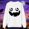 thumbnail image 2 of Men's Halloween Face Print Hoodless Sweatshirt Comfortable Casual Wear Stylish Pullover Top For Outdoor Leisure Pullover Shirts Lightweigt Sweat Shirt Pullover Sweater, 2 of 3