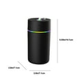 thumbnail image 3 of Car USB Mini Humidifier, Silent Aromatherapy, Air Purifier, 350ml Capacity, Compact Air Humidifier, Car Office Accessories, USB Powered Auto Air Freshener for Fresh Air, 3 of 6