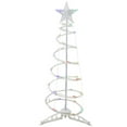 thumbnail image 3 of Northlight 3ft LED Lighted Spiral Cone Tree Outdoor Christmas Decoration - 36" White, 3 of 6