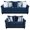 Navy Blue, variant on Textured Light Gray Sofa Set / Accent Pillows for Decor
