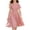 b-857Pink419, variant on MEZZALL Elegant Solid Color Girls Dress With Short Sleeves Waist Definition And Flared Skirt And Daily Wear Fashionable Dresses