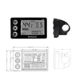 thumbnail image 5 of Ebike S866 Lcd-displaymätare Elektrisk cykel 24v 36v 48v Kontrollpanel med vattentät kontakt för Bbs01 Bbs02 [DB], 5 of 5