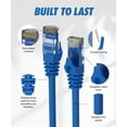 thumbnail image 2 of Cat6 Ethernet Cable, 30 ft - RJ45, LAN, UTP CAT 6, Network Cord, Patch, Internet Cable - 30 Feet - Blue, 2 of 7