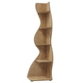 thumbnail image 5 of Tribesigns 5-Tier Corner Shelf, Modern Wavy Corner Bookshelf for Small Space, Living Room, Bedroom (Light Brown), 5 of 6