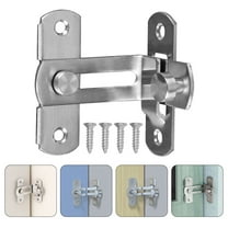 KONTONTY FRCOLOR Stainless Steel Door Lock 1 Set Right Angle Buckle for Sliding Gates Metal Door Latch Sliding Closet Door Lock Security Lock