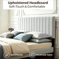 thumbnail image 5 of Zerduos Queen Size Bed Frame with Headboard, Fully Upholstered Mattress Foundation Bedframe, Wooden Slats Support, No Box Spring Needed, Grey, 5 of 7