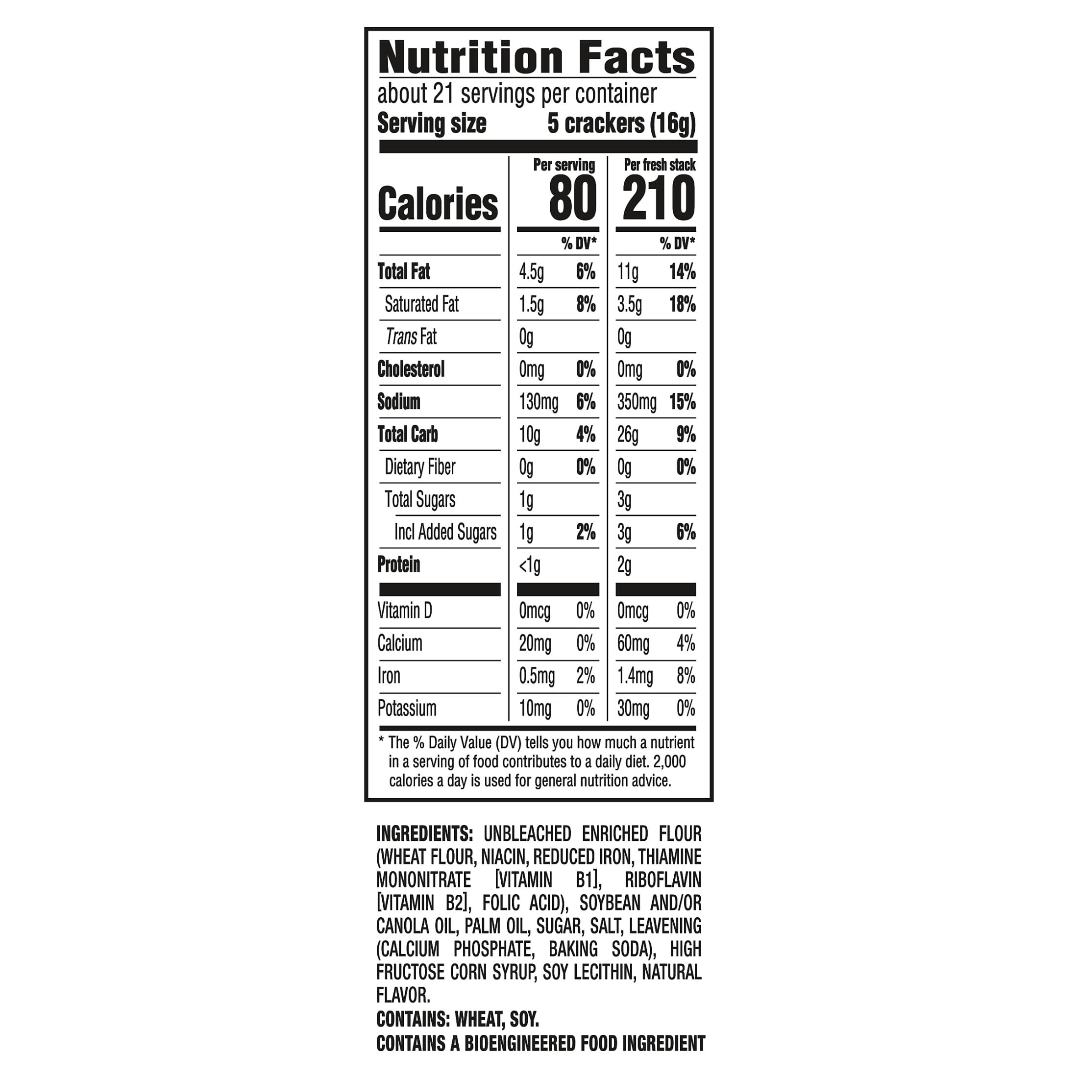 RITZ Fresh Stacks Original Crackers, Travel Snacks, 11.8 oz (8 Multi Snack Packs)