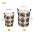 thumbnail image 3 of Picia Vintage Botanical Butterfly Art Pattern Large Laundry Basket, Waterproof, Freestanding Laundry Hamper, Collapsible Tall Clothes Hamper with Extended Handles-Medium, 3 of 6