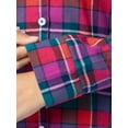 thumbnail image 5 of Fruit of the Loom Women's Beyond Soft Long Sleeve Button Down Flannel Sleepshirt, Sizes S-4X, 5 of 9