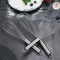 thumbnail image 6 of ReaNea Whisk Set Pack of 3 Stainless Steel 8" 10" 12" Whisks for Cooking, Beater, Kitchen Wire Wisk, 6 of 7