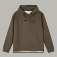 thumbnail image 4 of Yutgune Men's Big & Tall Pullover Hoodie, Solid Long Sleeve Hooded Sweatshirt with Drawstring, Sizes M-5XL, 4 of 7