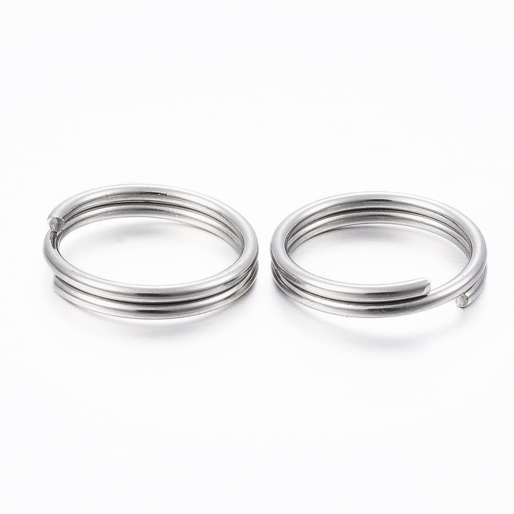 2000 pc Resistant 304 Stainless Steel Split Rings Double Loops Jump Rings Stainless Steel Color 12x2mm about 10mm inner diameter