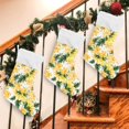 thumbnail image 5 of SKYSONIC Tropical Yellow Flowers Christmas Stockings Personalized Large Christmas Stocking Cute Snowflake Stockings 18 Inch Xmas Stocking for Xmas Decorations Xmas Gifts 2P, 5 of 7